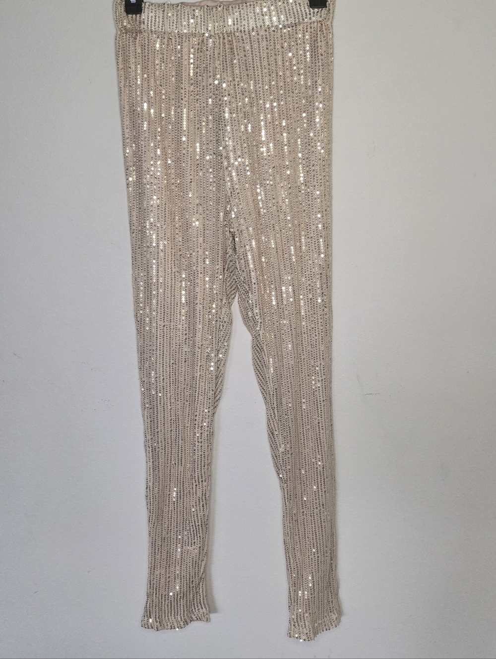 Sequin Knit Jumpsuit in Champagne
